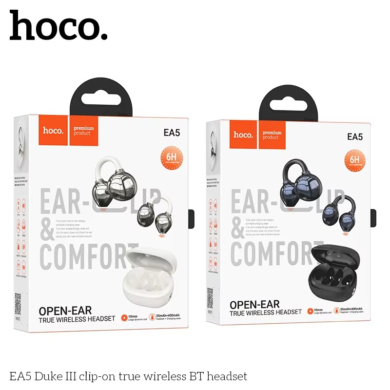 hoco EA5 Clip-on True Wireless Bluetooth Earphone (Black) hoco EA5 Clip-on True Wireless Bluetooth Earphone (Black)